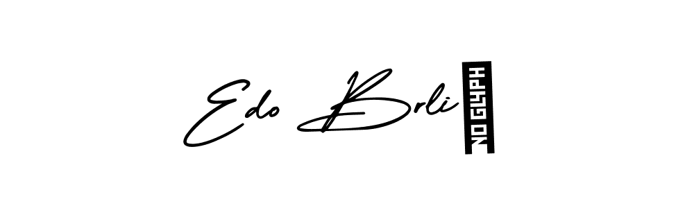 Create a beautiful signature design for name Edo Brlić. With this signature (AmerikaSignatureDemo-Regular) fonts, you can make a handwritten signature for free. Edo Brlić signature style 3 images and pictures png