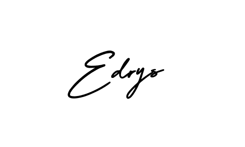 You should practise on your own different ways (AmerikaSignatureDemo-Regular) to write your name (Edrys) in signature. don't let someone else do it for you. Edrys signature style 3 images and pictures png