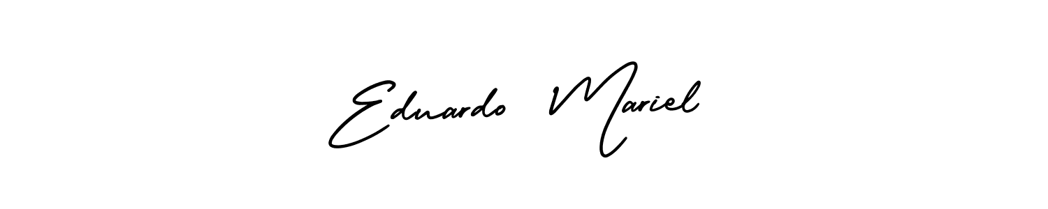 Make a beautiful signature design for name Eduardo  Mariel. With this signature (AmerikaSignatureDemo-Regular) style, you can create a handwritten signature for free. Eduardo  Mariel signature style 3 images and pictures png