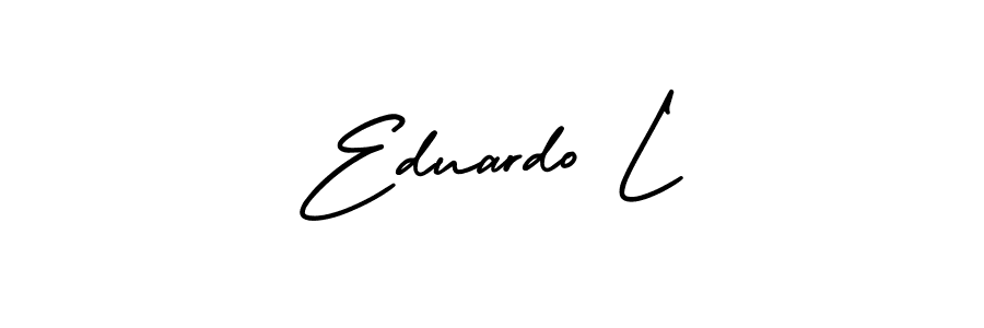 Also we have Eduardo L name is the best signature style. Create professional handwritten signature collection using AmerikaSignatureDemo-Regular autograph style. Eduardo L signature style 3 images and pictures png