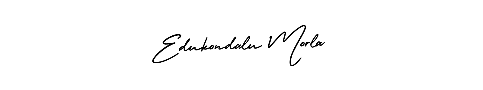 You should practise on your own different ways (AmerikaSignatureDemo-Regular) to write your name (Edukondalu Morla) in signature. don't let someone else do it for you. Edukondalu Morla signature style 3 images and pictures png