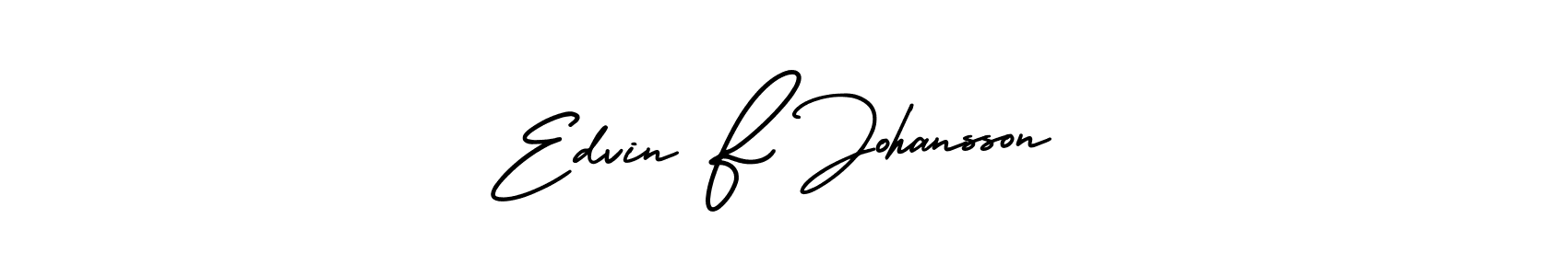 AmerikaSignatureDemo-Regular is a professional signature style that is perfect for those who want to add a touch of class to their signature. It is also a great choice for those who want to make their signature more unique. Get Edvin F Johansson name to fancy signature for free. Edvin F Johansson signature style 3 images and pictures png