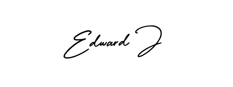 Use a signature maker to create a handwritten signature online. With this signature software, you can design (AmerikaSignatureDemo-Regular) your own signature for name Edward J. Edward J signature style 3 images and pictures png