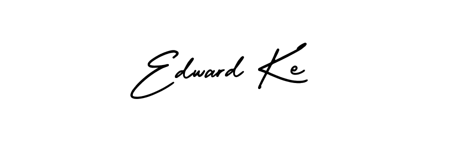 The best way (AmerikaSignatureDemo-Regular) to make a short signature is to pick only two or three words in your name. The name Edward Ke include a total of six letters. For converting this name. Edward Ke signature style 3 images and pictures png