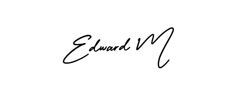 It looks lik you need a new signature style for name Edward M. Design unique handwritten (AmerikaSignatureDemo-Regular) signature with our free signature maker in just a few clicks. Edward M signature style 3 images and pictures png