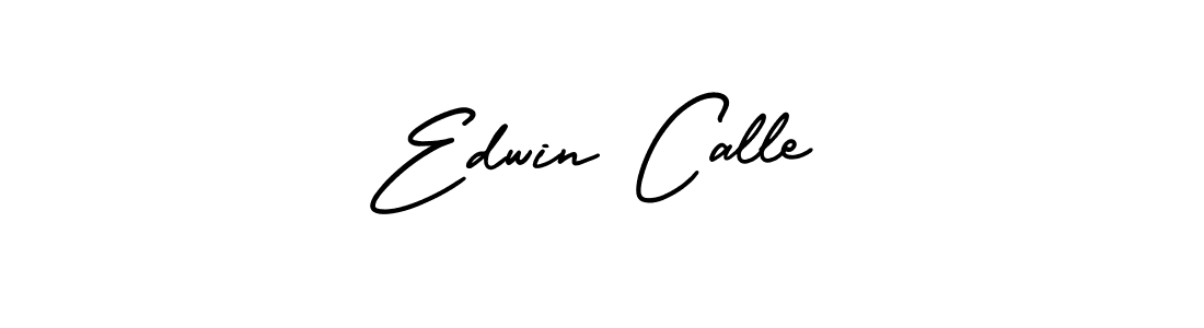 Make a beautiful signature design for name Edwin Calle. With this signature (AmerikaSignatureDemo-Regular) style, you can create a handwritten signature for free. Edwin Calle signature style 3 images and pictures png