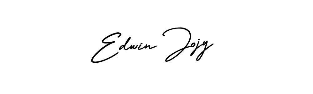 How to make Edwin Jojy name signature. Use AmerikaSignatureDemo-Regular style for creating short signs online. This is the latest handwritten sign. Edwin Jojy signature style 3 images and pictures png