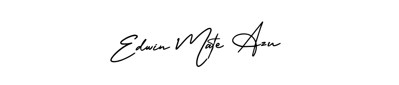 You should practise on your own different ways (AmerikaSignatureDemo-Regular) to write your name (Edwin Mate Azu) in signature. don't let someone else do it for you. Edwin Mate Azu signature style 3 images and pictures png