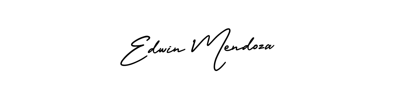 How to make Edwin Mendoza name signature. Use AmerikaSignatureDemo-Regular style for creating short signs online. This is the latest handwritten sign. Edwin Mendoza signature style 3 images and pictures png