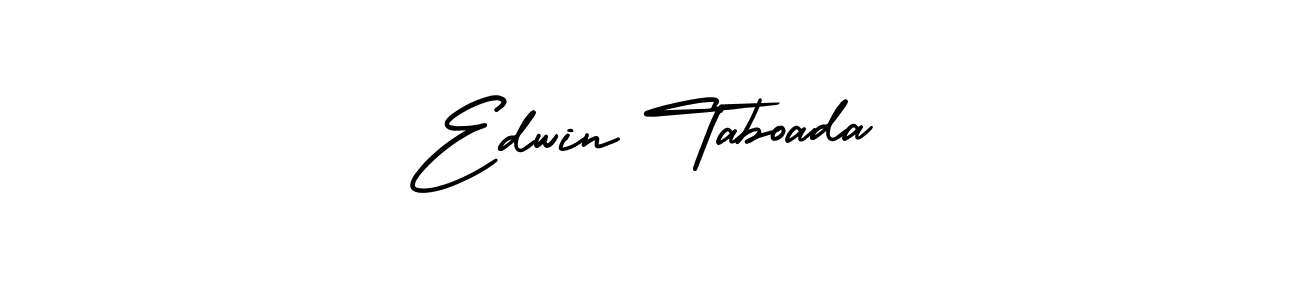 Design your own signature with our free online signature maker. With this signature software, you can create a handwritten (AmerikaSignatureDemo-Regular) signature for name Edwin Taboada. Edwin Taboada signature style 3 images and pictures png