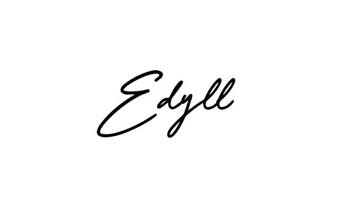 The best way (AmerikaSignatureDemo-Regular) to make a short signature is to pick only two or three words in your name. The name Edyll include a total of six letters. For converting this name. Edyll signature style 3 images and pictures png