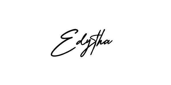 Create a beautiful signature design for name Edytha. With this signature (AmerikaSignatureDemo-Regular) fonts, you can make a handwritten signature for free. Edytha signature style 3 images and pictures png