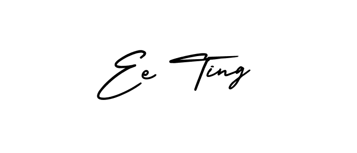 The best way (AmerikaSignatureDemo-Regular) to make a short signature is to pick only two or three words in your name. The name Ee Ting include a total of six letters. For converting this name. Ee Ting signature style 3 images and pictures png