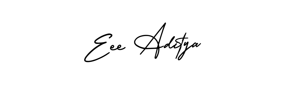 Similarly AmerikaSignatureDemo-Regular is the best handwritten signature design. Signature creator online .You can use it as an online autograph creator for name Eee Aditya. Eee Aditya signature style 3 images and pictures png