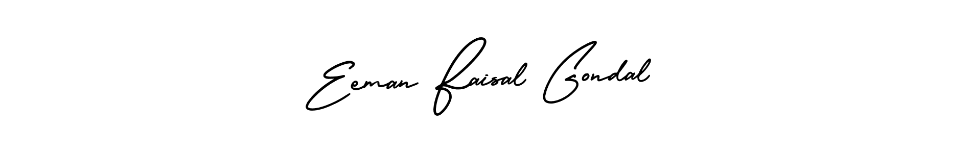 Also You can easily find your signature by using the search form. We will create Eeman Faisal Gondal name handwritten signature images for you free of cost using AmerikaSignatureDemo-Regular sign style. Eeman Faisal Gondal signature style 3 images and pictures png