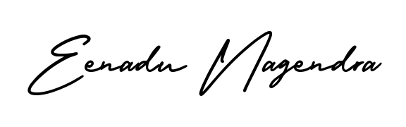 The AmerikaSignatureDemo-Regular lettering style adds unique flourish to name Eenadu Nagendra. Stand out with a custom digital autograph made in seconds. Eenadu Nagendra signature style 3 images and pictures png