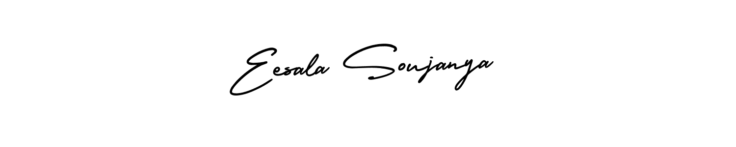 Also You can easily find your signature by using the search form. We will create Eesala Soujanya name handwritten signature images for you free of cost using AmerikaSignatureDemo-Regular sign style. Eesala Soujanya signature style 3 images and pictures png