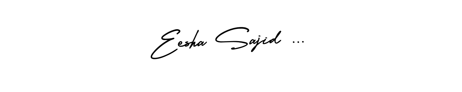 Eesha Sajid ... stylish signature style. Best Handwritten Sign (AmerikaSignatureDemo-Regular) for my name. Handwritten Signature Collection Ideas for my name Eesha Sajid .... Eesha Sajid ... signature style 3 images and pictures png