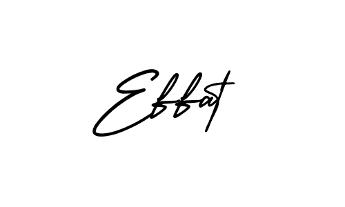 Effat stylish signature style. Best Handwritten Sign (AmerikaSignatureDemo-Regular) for my name. Handwritten Signature Collection Ideas for my name Effat. Effat signature style 3 images and pictures png