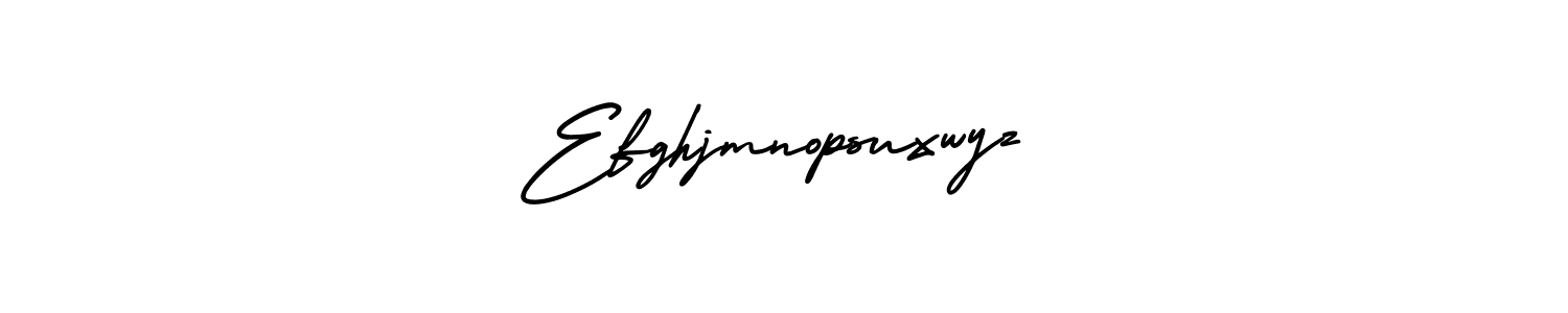 Create a beautiful signature design for name Efghjmnopsuxwyz. With this signature (AmerikaSignatureDemo-Regular) fonts, you can make a handwritten signature for free. Efghjmnopsuxwyz signature style 3 images and pictures png