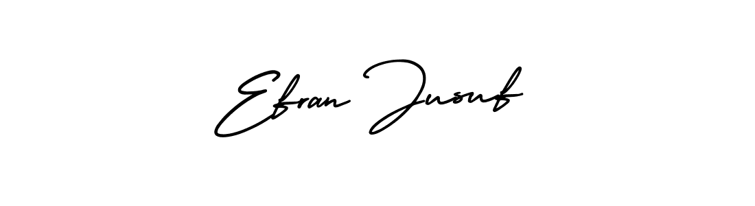 Efran Jusuf stylish signature style. Best Handwritten Sign (AmerikaSignatureDemo-Regular) for my name. Handwritten Signature Collection Ideas for my name Efran Jusuf. Efran Jusuf signature style 3 images and pictures png