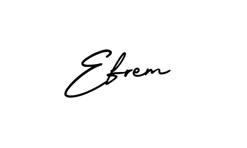 How to make Efrem signature? AmerikaSignatureDemo-Regular is a professional autograph style. Create handwritten signature for Efrem name. Efrem signature style 3 images and pictures png