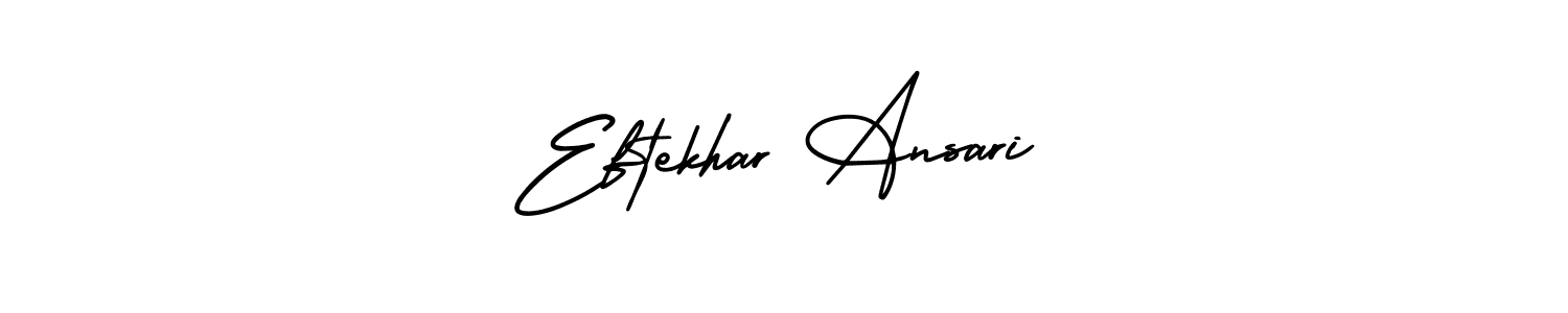 You should practise on your own different ways (AmerikaSignatureDemo-Regular) to write your name (Eftekhar Ansari) in signature. don't let someone else do it for you. Eftekhar Ansari signature style 3 images and pictures png
