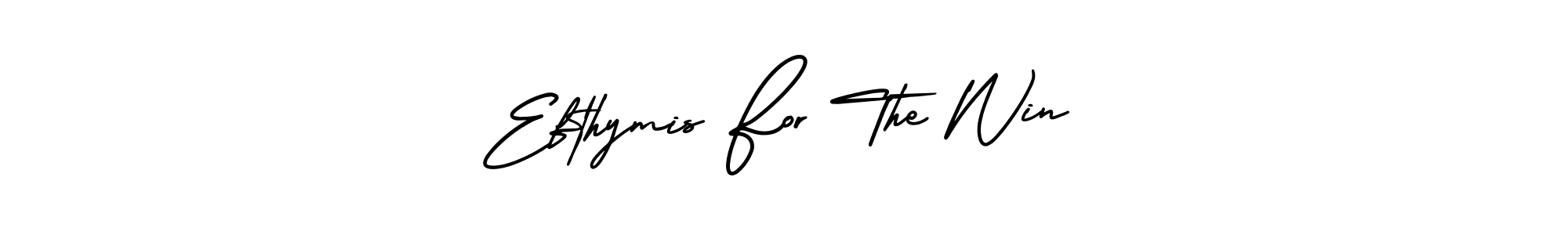 You should practise on your own different ways (AmerikaSignatureDemo-Regular) to write your name (Efthymis For The Win) in signature. don't let someone else do it for you. Efthymis For The Win signature style 3 images and pictures png