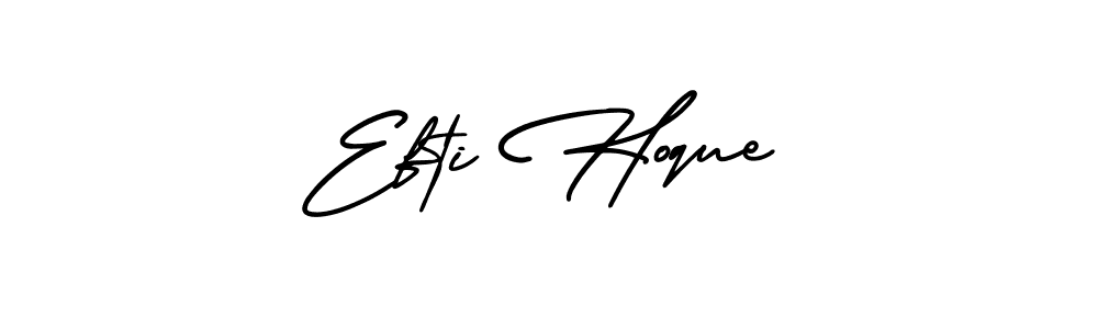 How to make Efti Hoque signature? AmerikaSignatureDemo-Regular is a professional autograph style. Create handwritten signature for Efti Hoque name. Efti Hoque signature style 3 images and pictures png