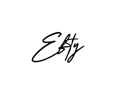 Design your own signature with our free online signature maker. With this signature software, you can create a handwritten (AmerikaSignatureDemo-Regular) signature for name Efty. Efty signature style 3 images and pictures png
