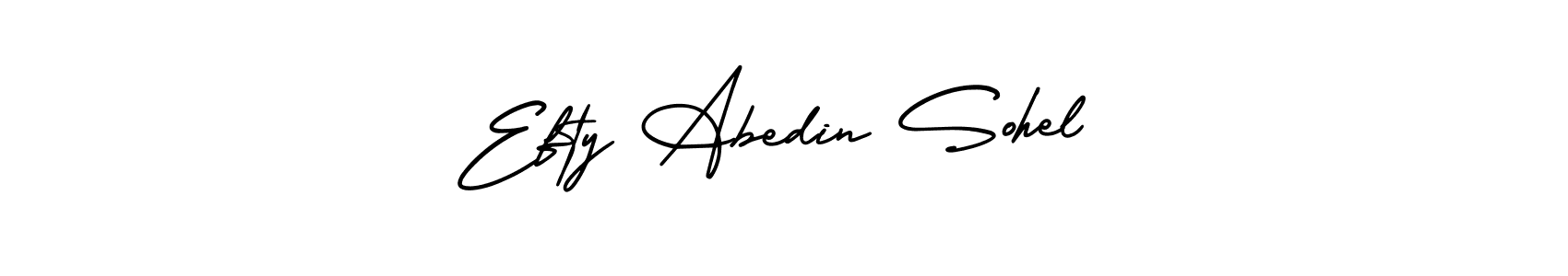 How to make Efty Abedin Sohel signature? AmerikaSignatureDemo-Regular is a professional autograph style. Create handwritten signature for Efty Abedin Sohel name. Efty Abedin Sohel signature style 3 images and pictures png