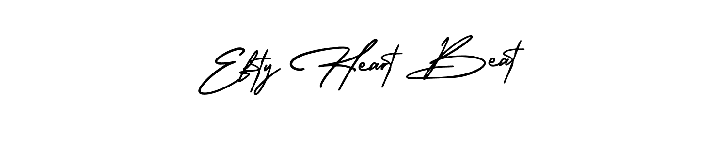 How to make Efty Heart Beat name signature. Use AmerikaSignatureDemo-Regular style for creating short signs online. This is the latest handwritten sign. Efty Heart Beat signature style 3 images and pictures png