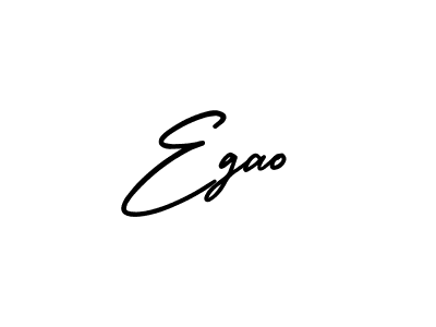 Egao stylish signature style. Best Handwritten Sign (AmerikaSignatureDemo-Regular) for my name. Handwritten Signature Collection Ideas for my name Egao. Egao signature style 3 images and pictures png