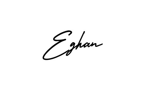 Use a signature maker to create a handwritten signature online. With this signature software, you can design (AmerikaSignatureDemo-Regular) your own signature for name Eghan. Eghan signature style 3 images and pictures png