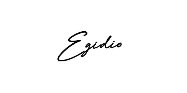 You should practise on your own different ways (AmerikaSignatureDemo-Regular) to write your name (Egidio) in signature. don't let someone else do it for you. Egidio signature style 3 images and pictures png