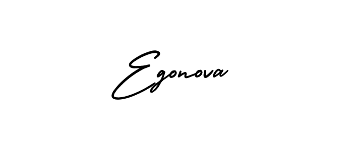 The best way (AmerikaSignatureDemo-Regular) to make a short signature is to pick only two or three words in your name. The name Egonova include a total of six letters. For converting this name. Egonova signature style 3 images and pictures png