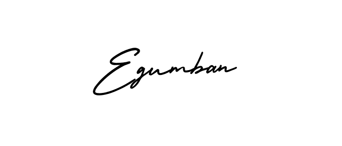 Make a beautiful signature design for name Egumban. With this signature (AmerikaSignatureDemo-Regular) style, you can create a handwritten signature for free. Egumban signature style 3 images and pictures png