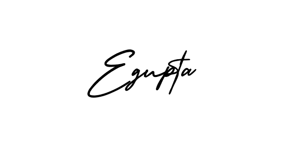 You should practise on your own different ways (AmerikaSignatureDemo-Regular) to write your name (Egupta) in signature. don't let someone else do it for you. Egupta signature style 3 images and pictures png