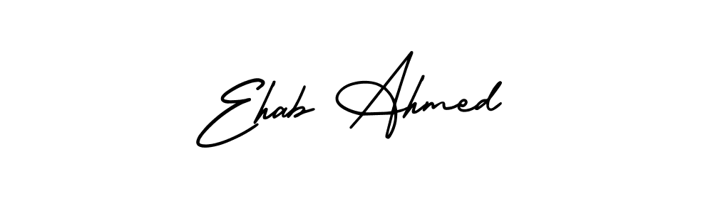 Ehab Ahmed stylish signature style. Best Handwritten Sign (AmerikaSignatureDemo-Regular) for my name. Handwritten Signature Collection Ideas for my name Ehab Ahmed. Ehab Ahmed signature style 3 images and pictures png