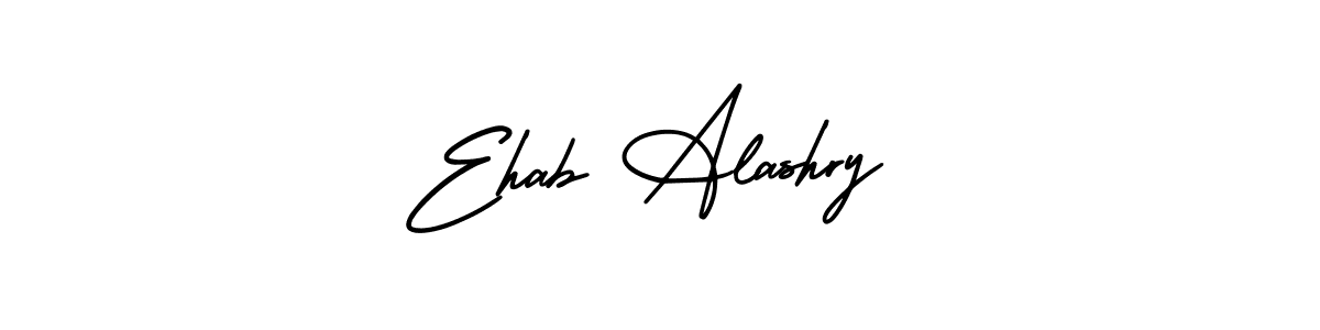 The best way (AmerikaSignatureDemo-Regular) to make a short signature is to pick only two or three words in your name. The name Ehab Alashry include a total of six letters. For converting this name. Ehab Alashry signature style 3 images and pictures png