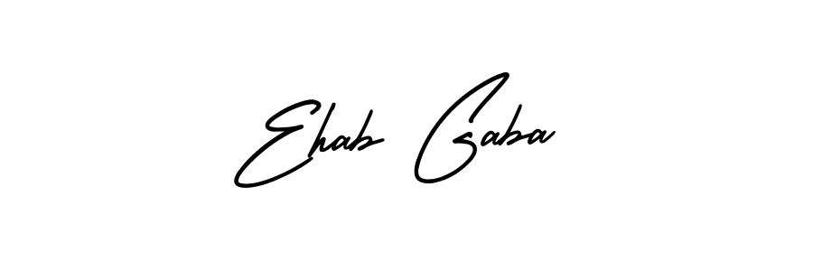 AmerikaSignatureDemo-Regular is a professional signature style that is perfect for those who want to add a touch of class to their signature. It is also a great choice for those who want to make their signature more unique. Get Ehab Gaba name to fancy signature for free. Ehab Gaba signature style 3 images and pictures png
