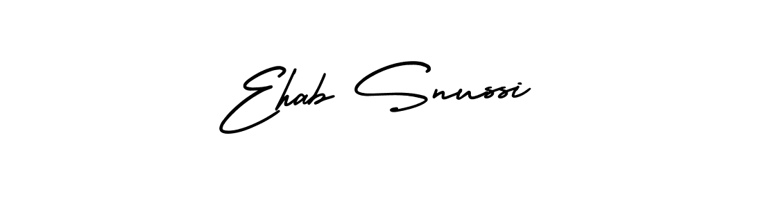 Use a signature maker to create a handwritten signature online. With this signature software, you can design (AmerikaSignatureDemo-Regular) your own signature for name Ehab Snussi. Ehab Snussi signature style 3 images and pictures png