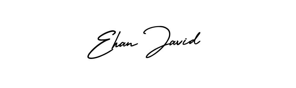 Make a short Ehan Javid signature style. Manage your documents anywhere anytime using AmerikaSignatureDemo-Regular. Create and add eSignatures, submit forms, share and send files easily. Ehan Javid signature style 3 images and pictures png