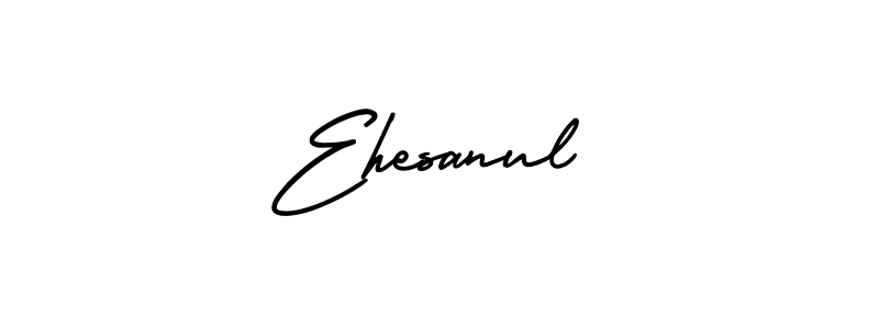 How to make Ehesanul name signature. Use AmerikaSignatureDemo-Regular style for creating short signs online. This is the latest handwritten sign. Ehesanul signature style 3 images and pictures png