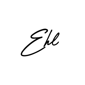 How to make Ehl name signature. Use AmerikaSignatureDemo-Regular style for creating short signs online. This is the latest handwritten sign. Ehl signature style 3 images and pictures png