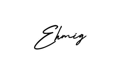 The best way (AmerikaSignatureDemo-Regular) to make a short signature is to pick only two or three words in your name. The name Ehmig include a total of six letters. For converting this name. Ehmig signature style 3 images and pictures png