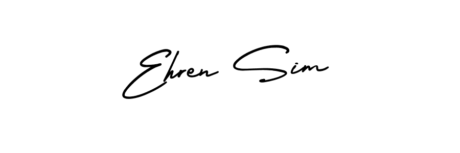 How to make Ehren Sim name signature. Use AmerikaSignatureDemo-Regular style for creating short signs online. This is the latest handwritten sign. Ehren Sim signature style 3 images and pictures png