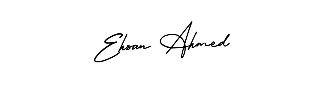 AmerikaSignatureDemo-Regular is a professional signature style that is perfect for those who want to add a touch of class to their signature. It is also a great choice for those who want to make their signature more unique. Get Ehsan Ahmed name to fancy signature for free. Ehsan Ahmed signature style 3 images and pictures png