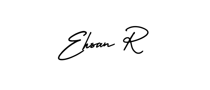 How to make Ehsan R signature? AmerikaSignatureDemo-Regular is a professional autograph style. Create handwritten signature for Ehsan R name. Ehsan R signature style 3 images and pictures png