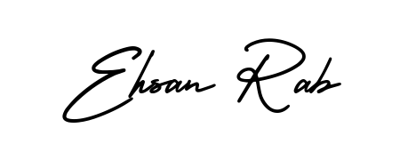 Download transparent PNG signature for name Ehsan Rab styled with AmerikaSignatureDemo-Regular font. Ready to paste directly into PDF and Word agreements. Ehsan Rab signature style 3 images and pictures png